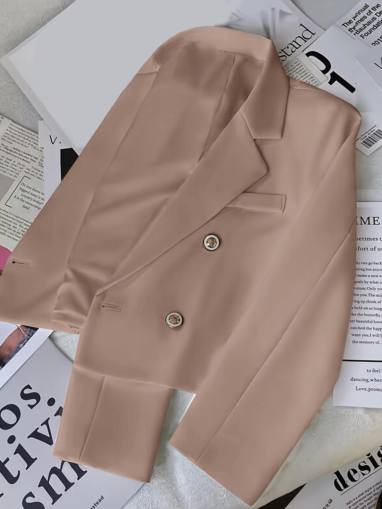 Women's Korean Style Casual Autumn/Spring Suit Jacket – Slimming, Loose Fit, Straight Cut