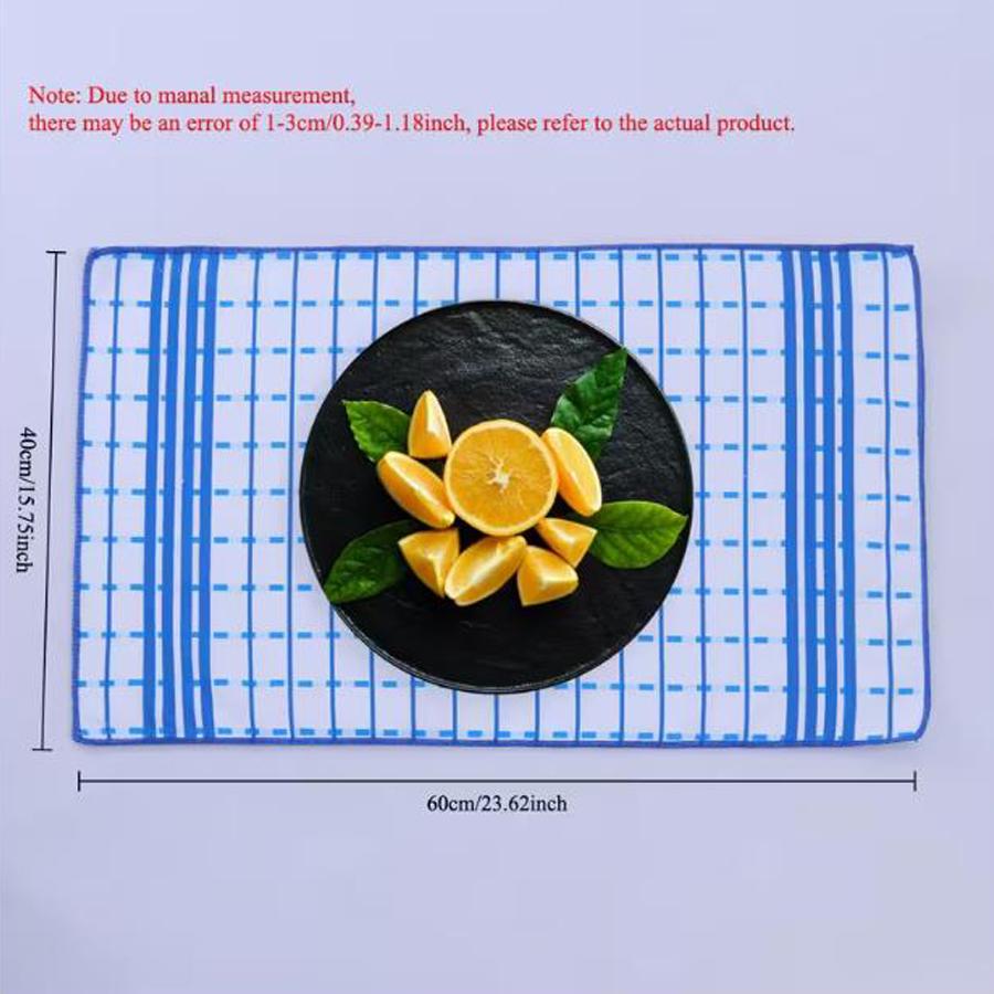 Checkered Kitchen Absorbent Cleaning Cloths, 6/12 Set, Household Dishcloths and Tablecloths, Easy-to-clean Household Cloths.