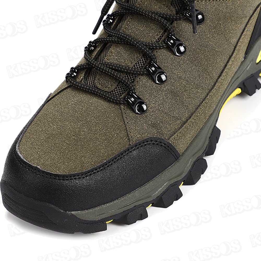 Wandern Trekking Ideal für und und Stilvolle Herrenschuhe, Wandern, Camping, Spazierengehen, Rutschfest, Wasserdicht, Atmungsaktiv, (Größe 26,5 cm (43 cm), Grün)