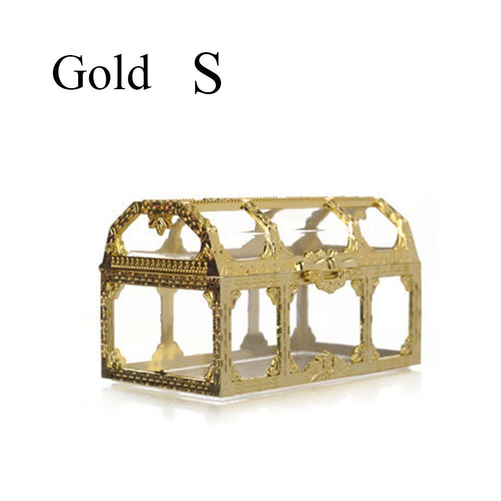 Plastic Transparent Souvenir Trinket Organizer Candy Box Pirate Treasure Chest Jewelry Storage