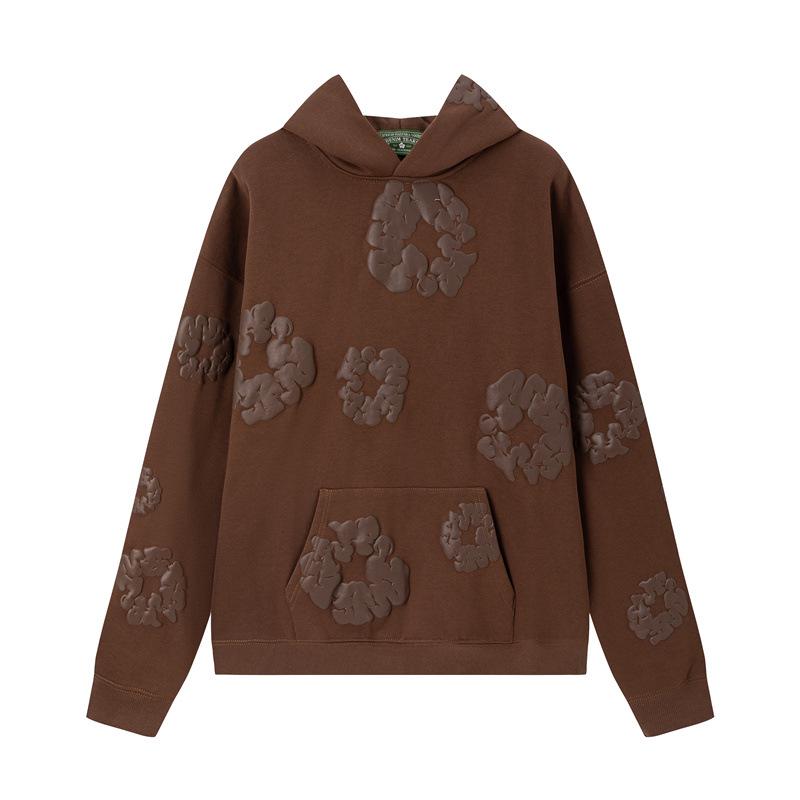 Set Casual pentru Cuplu Denim Tears Kapok Foam Print Stil American - Hanorac și Pantaloni de Trening