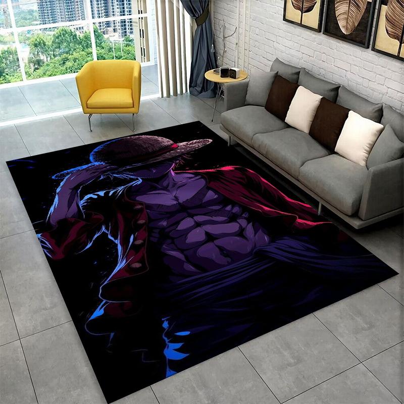 Anime Zoro One P-Piece Cartoon Carpet Rug for Playroom Bedroom Living Room Sofa Home Decor,kid Area Rug Non-slip Floor Mat