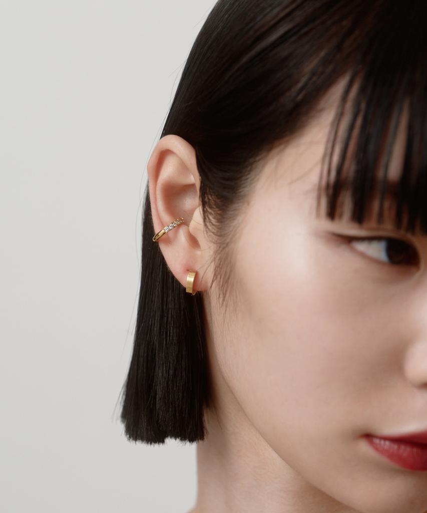 Novice Tokyo Cz Open Hoop Ear Cuff [Stainless] / Gold