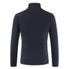 Autumn and Winter Men's High Neck Sweater Korean Version Slim Fit Youth Solid Color Pullover Bottom Knitted Jersey