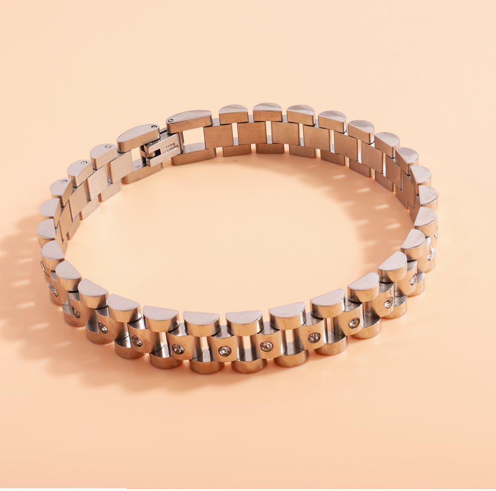 Luxury Titanium Steel Watch Band: Elegant Unisex Bracelet for Men and Women