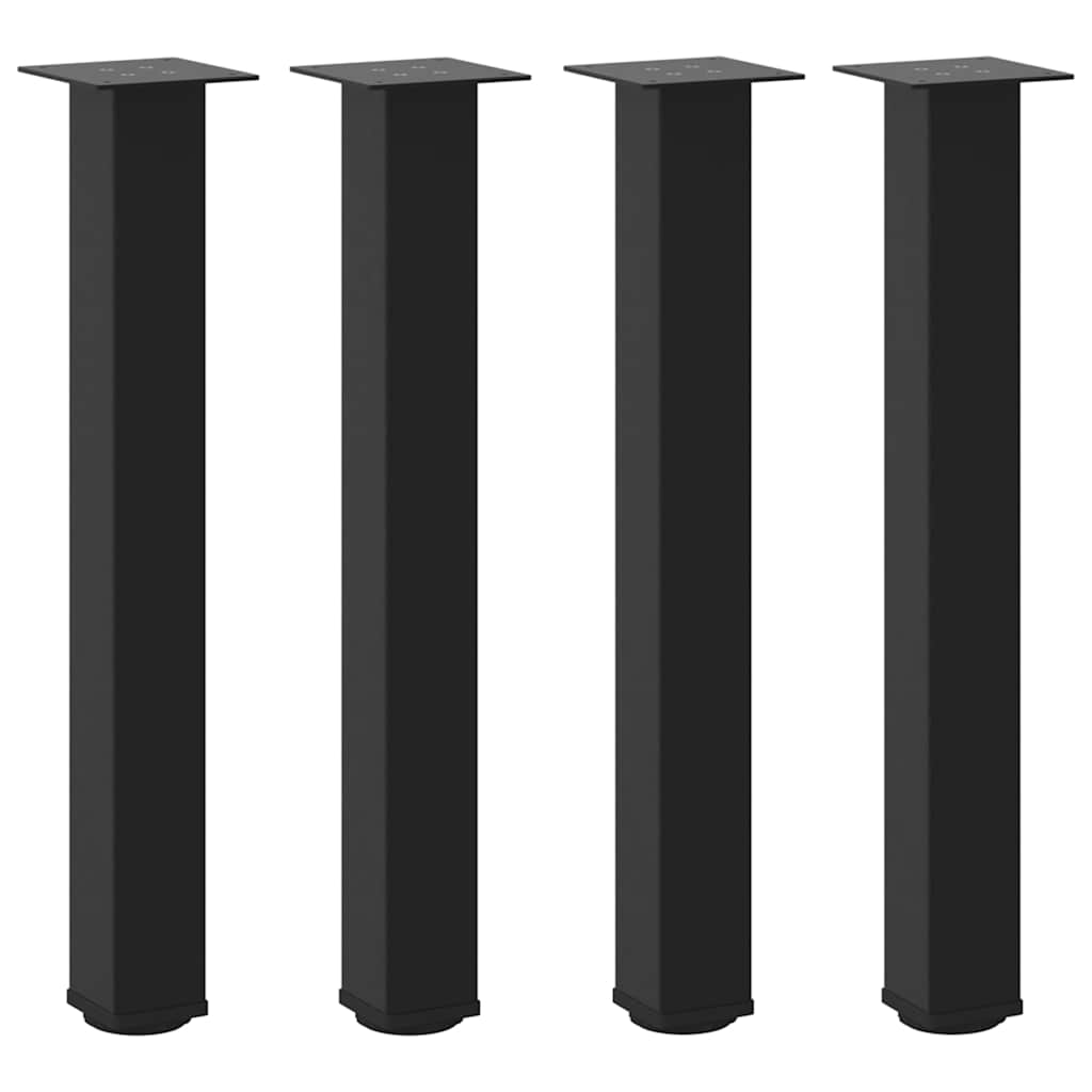 Vidaxl Nogi Do Stolika Kawowego, 4 Szt., Czarne, 72-74 Cm, Stal