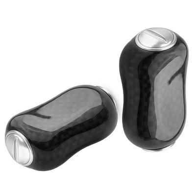 VISPREA Carbon Fiber Knob for Shimano and Daiwa Power Handles, Replacement Knob for Baitcasting Reels and Fishing Reels, with Bearings, YU336 (Silver)