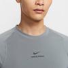 Nike Pro T Shirts Men's Gray Crew Neck Moderate HV0410-084