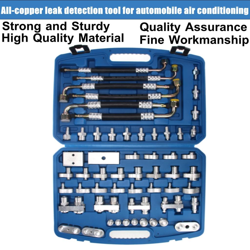 Auto Air Conditioning Leak Detector Detection Tools Silver A/C System Repair Kit Leak Tools Kit for Truck/Car