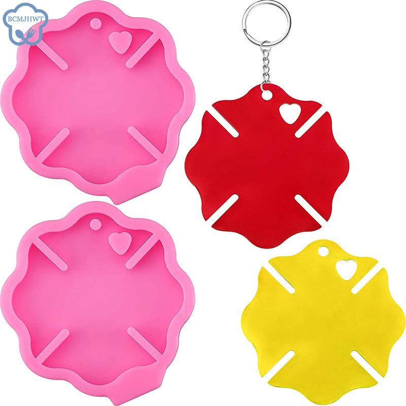 

3pcs Fire Sign Keychain Silicone Mold Resin Mold With 1 Pcs Key Rings For Diy Keychain Homemade Chocolate Keychain Pendant Mould 3PCS