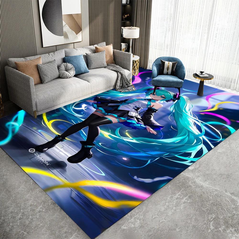  Anime Carpet Cartoon Living Room Bedroom Kitchen Sofa Table Balcony Rug Non-slip Washable Mat Exquisite Home Ornaments