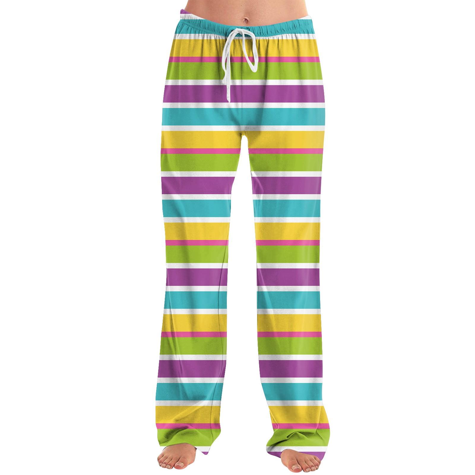 

Женские модные свободные повседневные брюки с пасхальным принтом S розовый