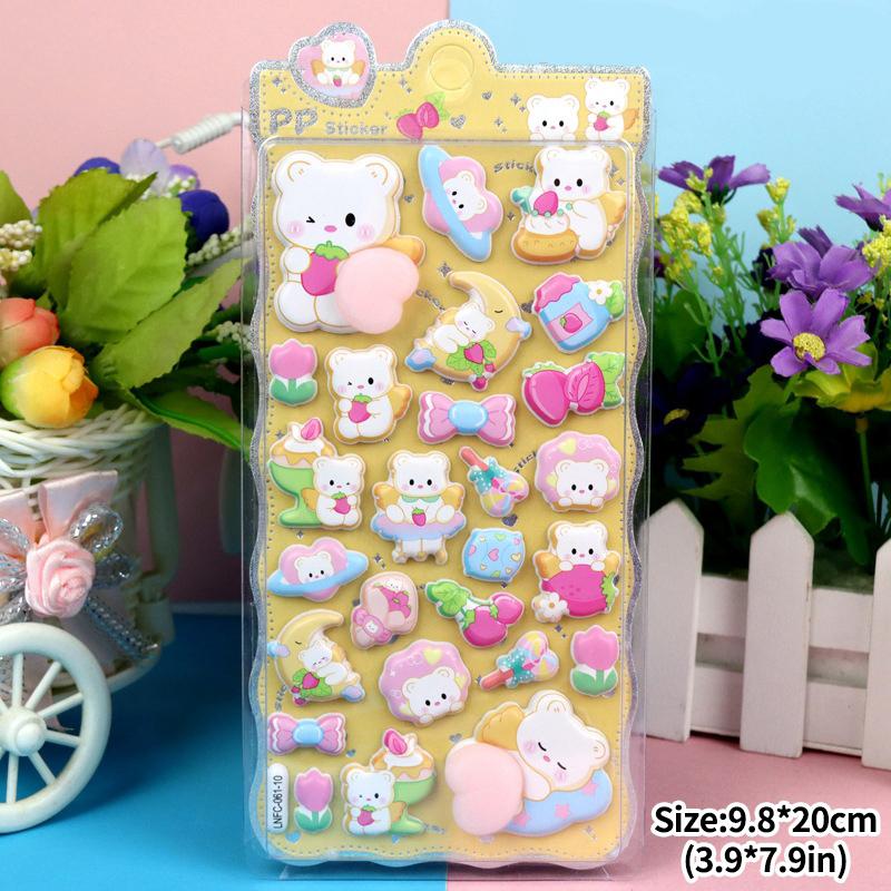 Kawaii Animals Butt Stickers Soft Pinched Happy Buttocks Sticker 3D Puffy Squishy Stress Relief Stickers DIY Phone Case Decor
