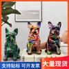Large French Bulldog Resin Figurine Home Decor Living Room Entryway Desk Ornament Creative Sculpture