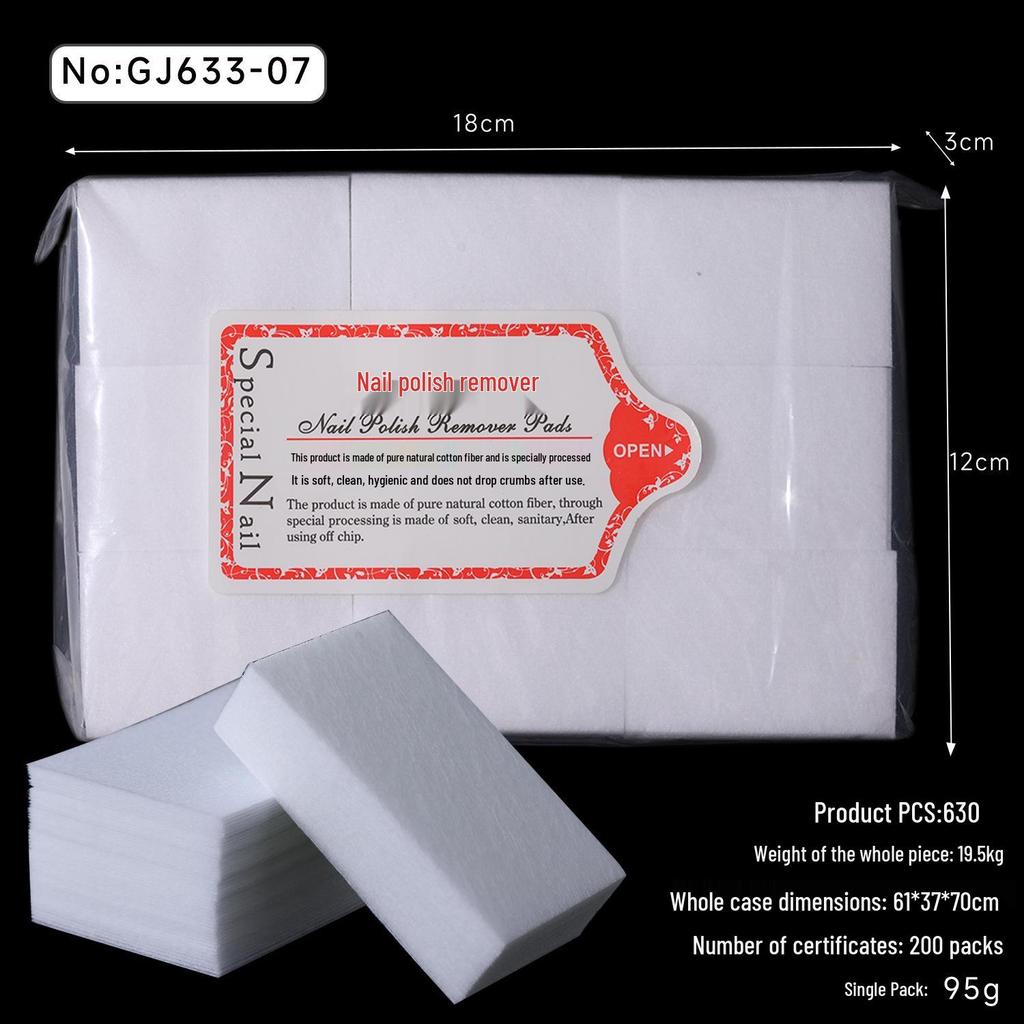 Nail Art Lint-Free Thickened Polish Remover Pads