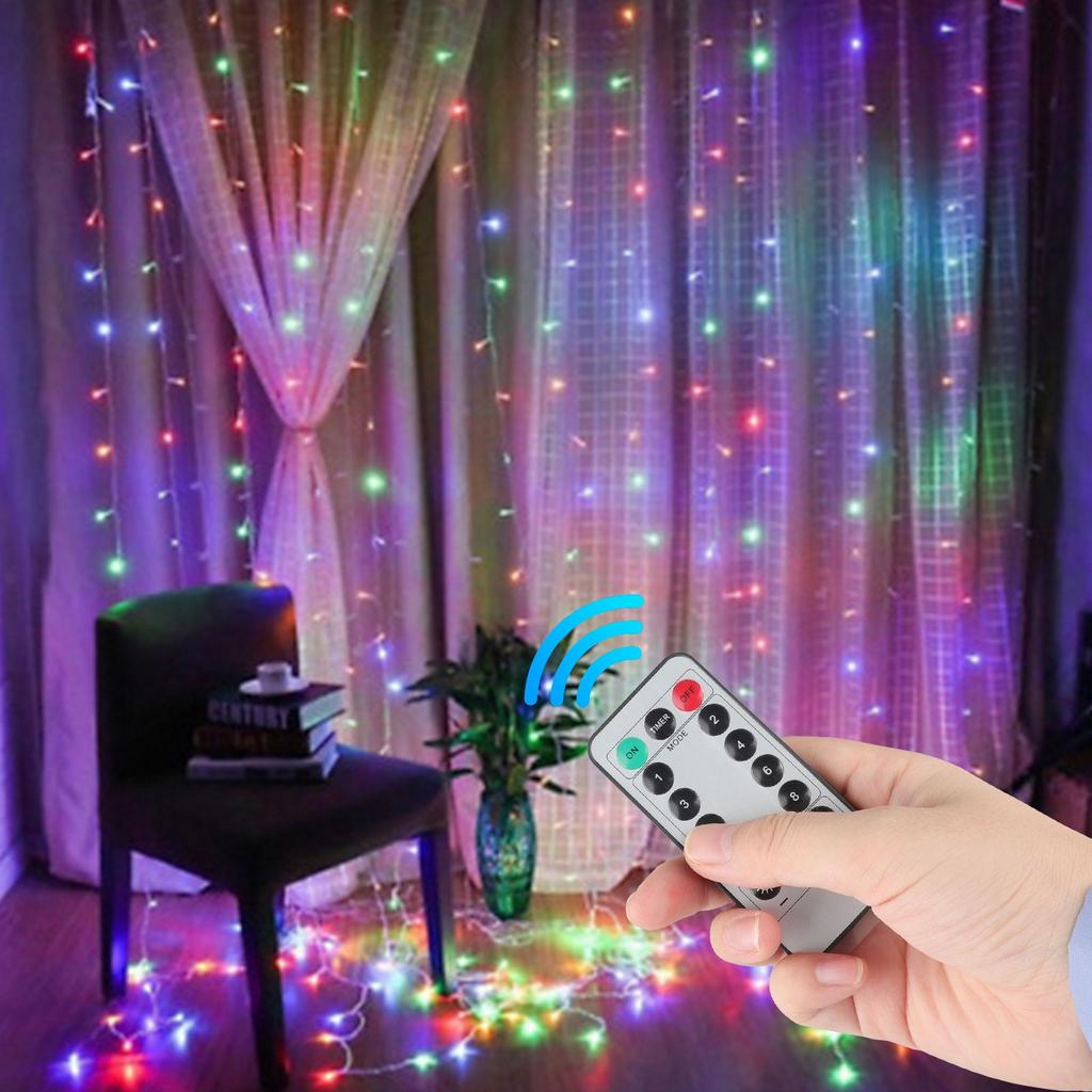 2Pcs Battery Box String Lights With Remote Control 8 Functions For Indoor Christmas Weddings