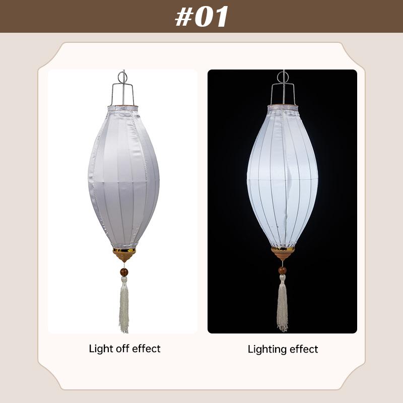 14 inch Traditional Lantern Party Outdoor Silk Lantern Chinese Vietnam Mid Autumn Spring Festival New Year Decor Ornaments