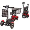 EU Warehouse Stock Foldable Electric Scooter Adult Dual Motor 4 Wheel Folding Electric Mobility Scooter For Elderly People