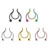5 Stück Nasenscheidewandring Falscher Nasenring Clip Hufeisen-Creolen-Ring Körper Nicht-Piercing-Ring 5 Farben