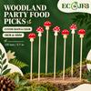 ECO JFB 120mm Mushroom Bamboo Party Picks for Fruit Cheese Woodland Events Custom Shape Bulk   B2B Supply Pack