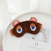 Animal Crossing Sleep Mask Eyeshade Model Tom Nook Timmy Tommy Cosplay Eyepatch Cute Cartoon Travel Blindfold Plushes Eye Cover