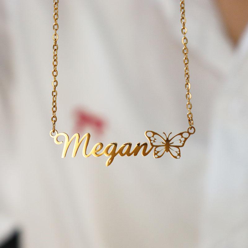 Custom Butterfly Necklaces For Women Personalized Necklace Choker Stainlesss Steel Wedding Jewelry Gift Bff
