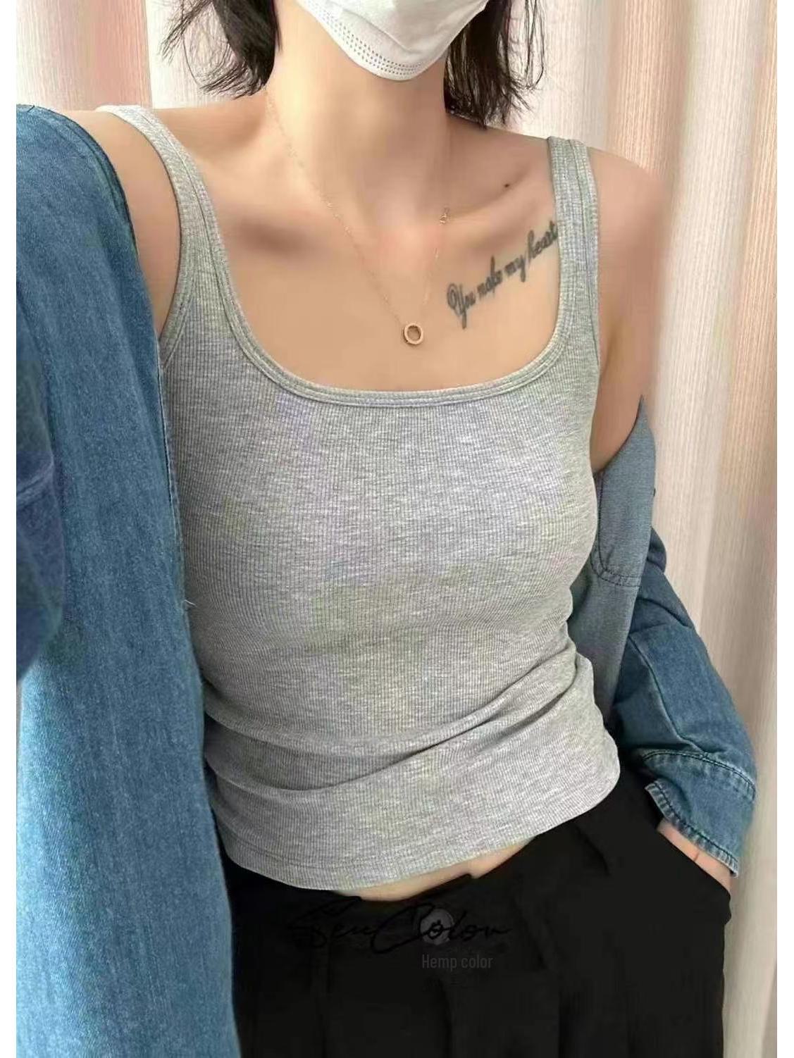 

6850 Осень/Зима Женский бархатный жилет-комбинезон с квадратным вырезом One size серый