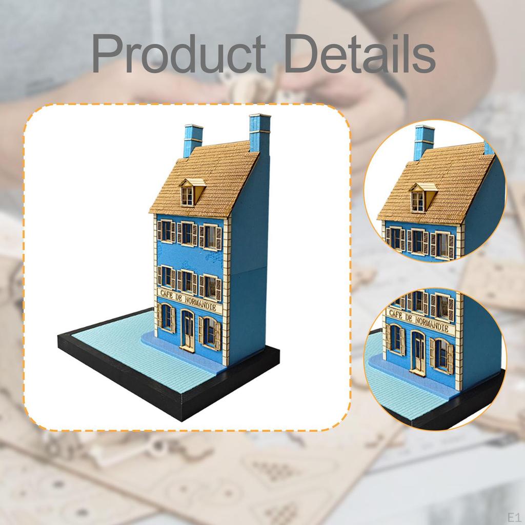 1/35 HO House Building Railway Layout Model DIY Assemble Assembled Diorama Scenery for
