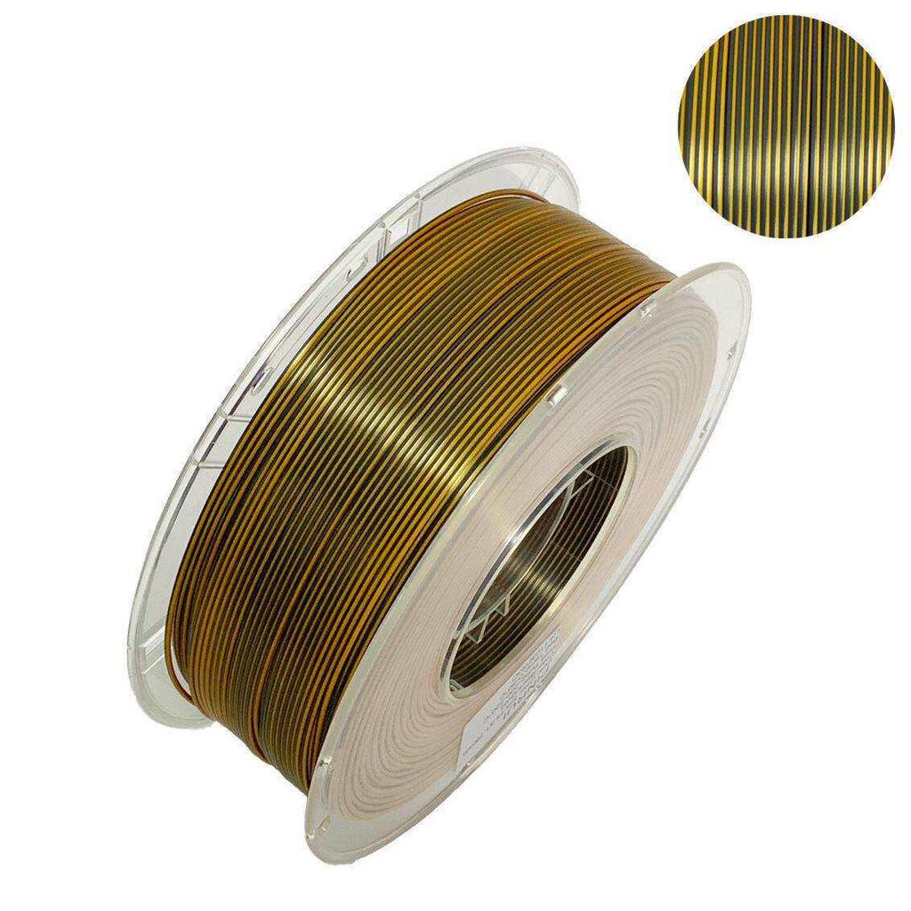 PLA Silk Dual-Color Tri-Color 1.75mm Filament for FDM 3D Printers