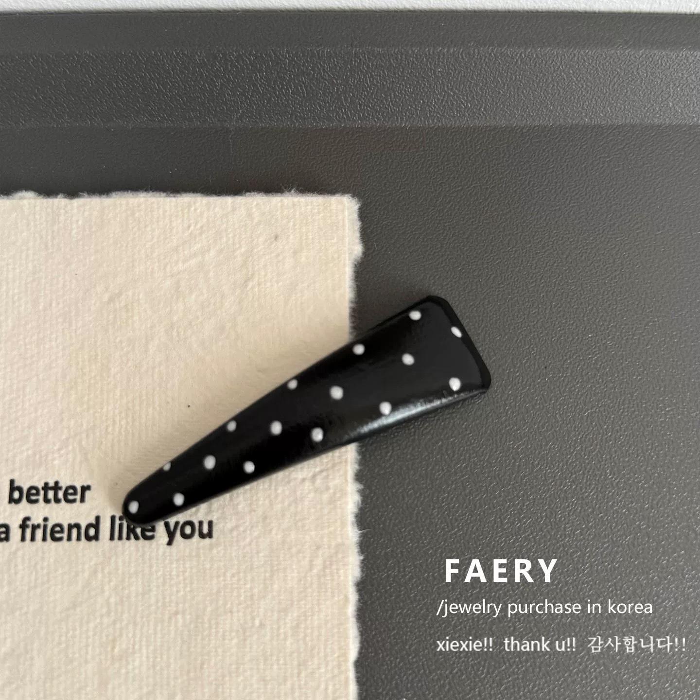 

Стильные, милые и крутые заколки для волос в горошек, заколки для челки, милые и универсальные треугольные боковые заколки для волос и аксессуары для волос чёрный