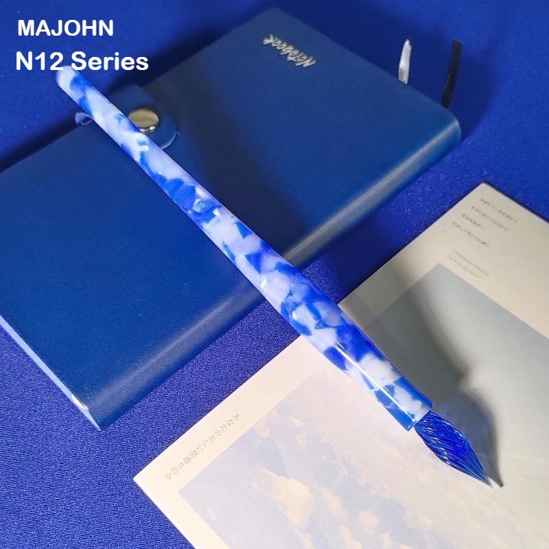 

MAJOHN N12 Скло-смоляна перо-занурювач чорнильна ручка ручної роботи перо для письма пір яні ручки для письма ділові канцтовари офісні шкільні приладдя