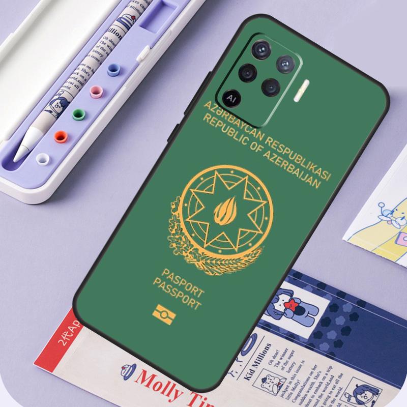 Azerbaijan Flag Coat of Arms For Oppo A40 A60 A80 A94 A74 A54 A15 A18 A38 A58 A78 A98 A16 A76 A96 A57 A17 A77 A5 Pro Case