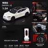 Mghxj4 1:24 Tesla Model S Miniatur Simulation Legierung Metall Druckguss Modellauto Sound & Licht Auto Spielzeug für Kinder Geschenke für Freund C270