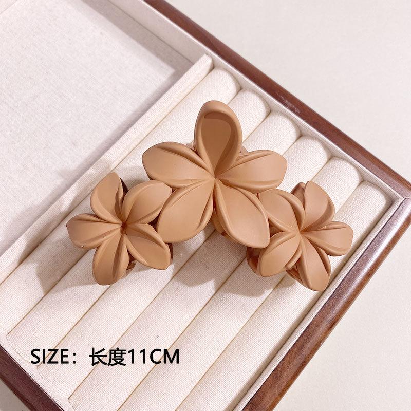 Candy Colorful Gradient Plumeria Flower Large Hair Claw Clips Women Trendy Crab Ponytail Clip Barrettes Hair Accessories Girls