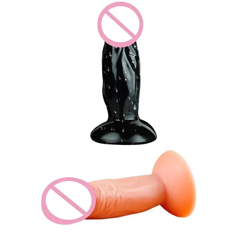 Mini Soft Dildos Small Artificial Sucker Cup Penis Vagina Anal Plug Sex Toys For Adult Masturbator Prostate Stimulator Sex Toys