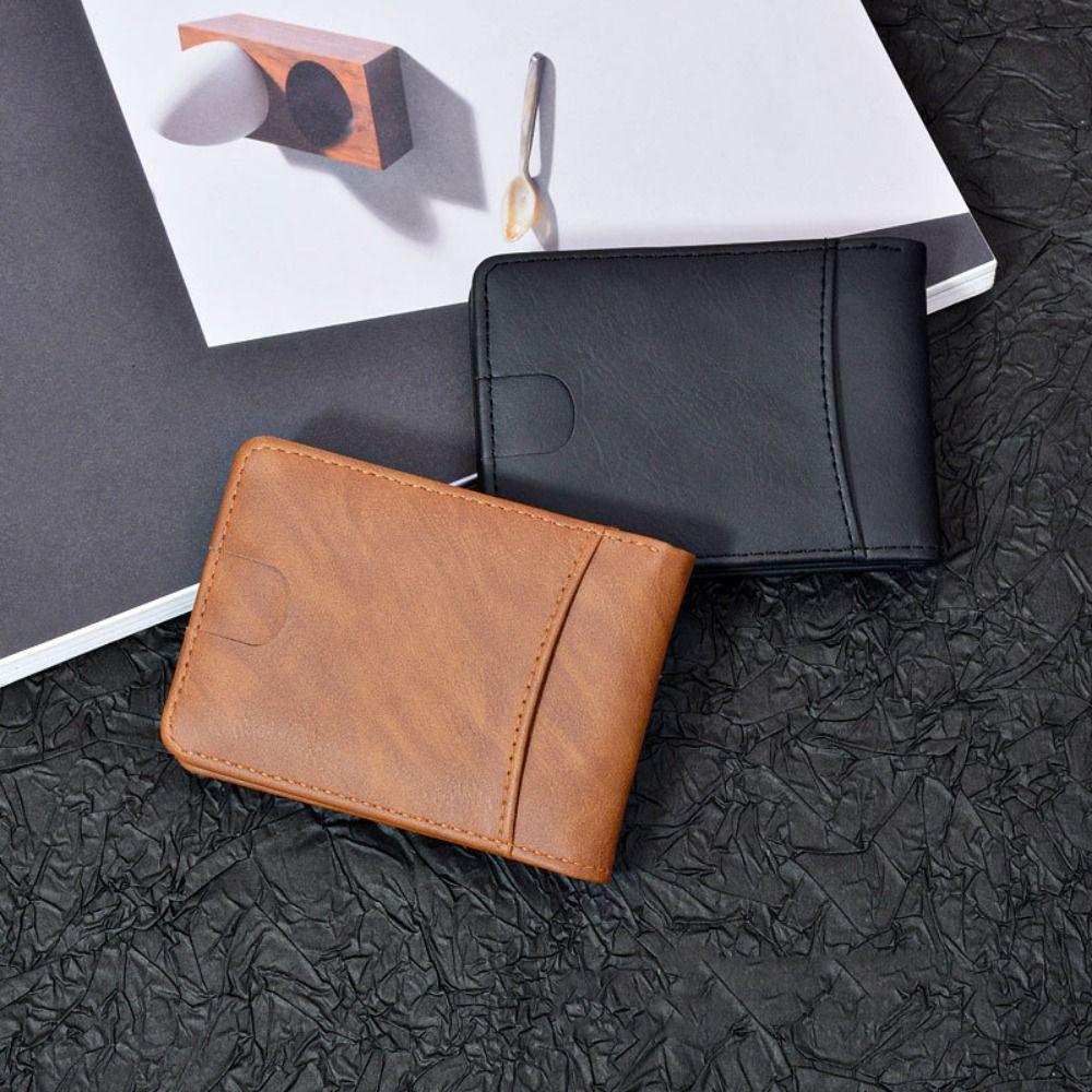 Handheld Short Folding Wallet Waterproof Men Card Holder Simple Pocket Money Purse Bag  Male