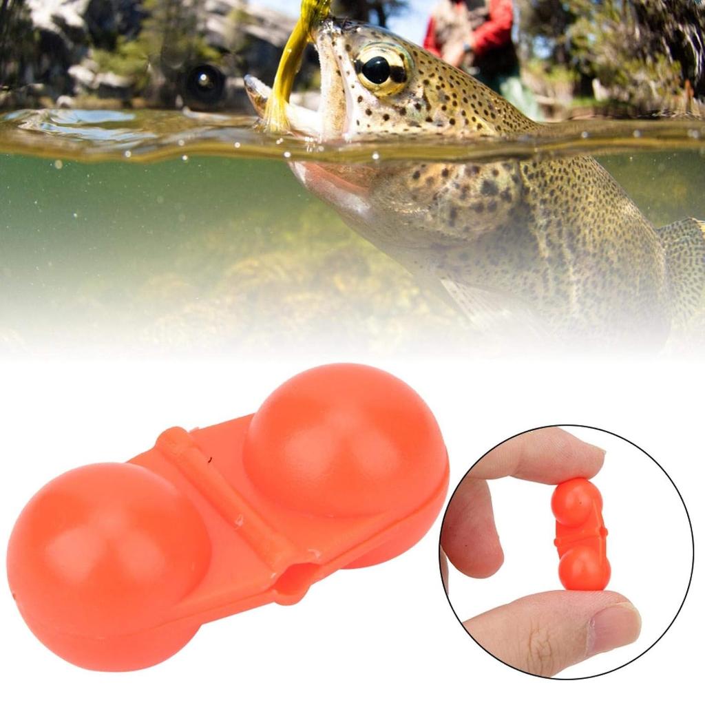 Fishing Line Rattles, Catfish Rattles, 40 Pieces Rattle Beads Fishing, Sea Fishing Attractor Beads, Fishing Double Rattle, Portable ABS Fishing