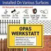 2D Flat, 1pc Vintage Metal Sign Opas Werkstatt (Grandpa'S Workshop) - Retro German Wall Decor, Multifunctional Craftsman Gift for Father'S Day and