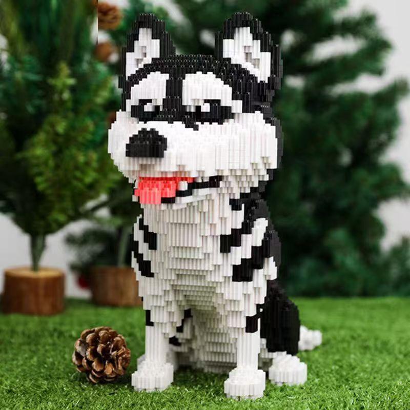 Huisdier Hond Bouwstenen Vakantie en Verjaardagscadeaus Spelletjes Kantoor Huismeubilair DIY Handgemaakte Montage Creatief in