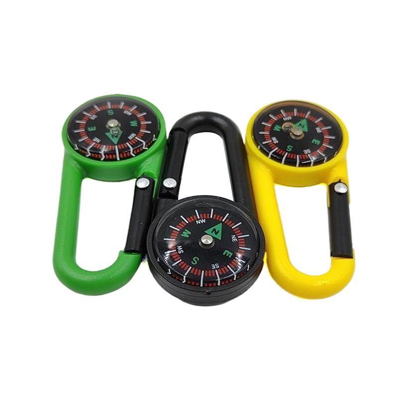 Mini Lightweight Compass, Portable Carabiner Keychain Compasses, Outdoor Camping Tool, Mountaineering Tourism Survival Equipment