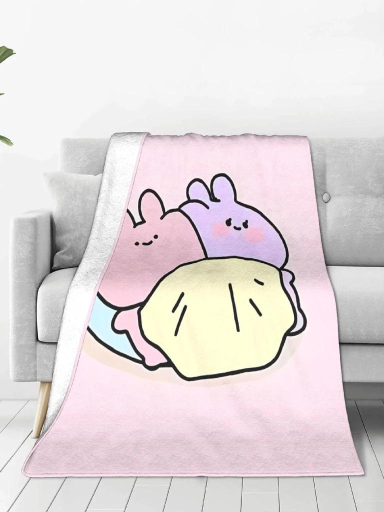 Ultra Soft Flannel Throw Blanket Asamimichaan Multifunction Decorative Plush Thin Quilt for Bedding Travel