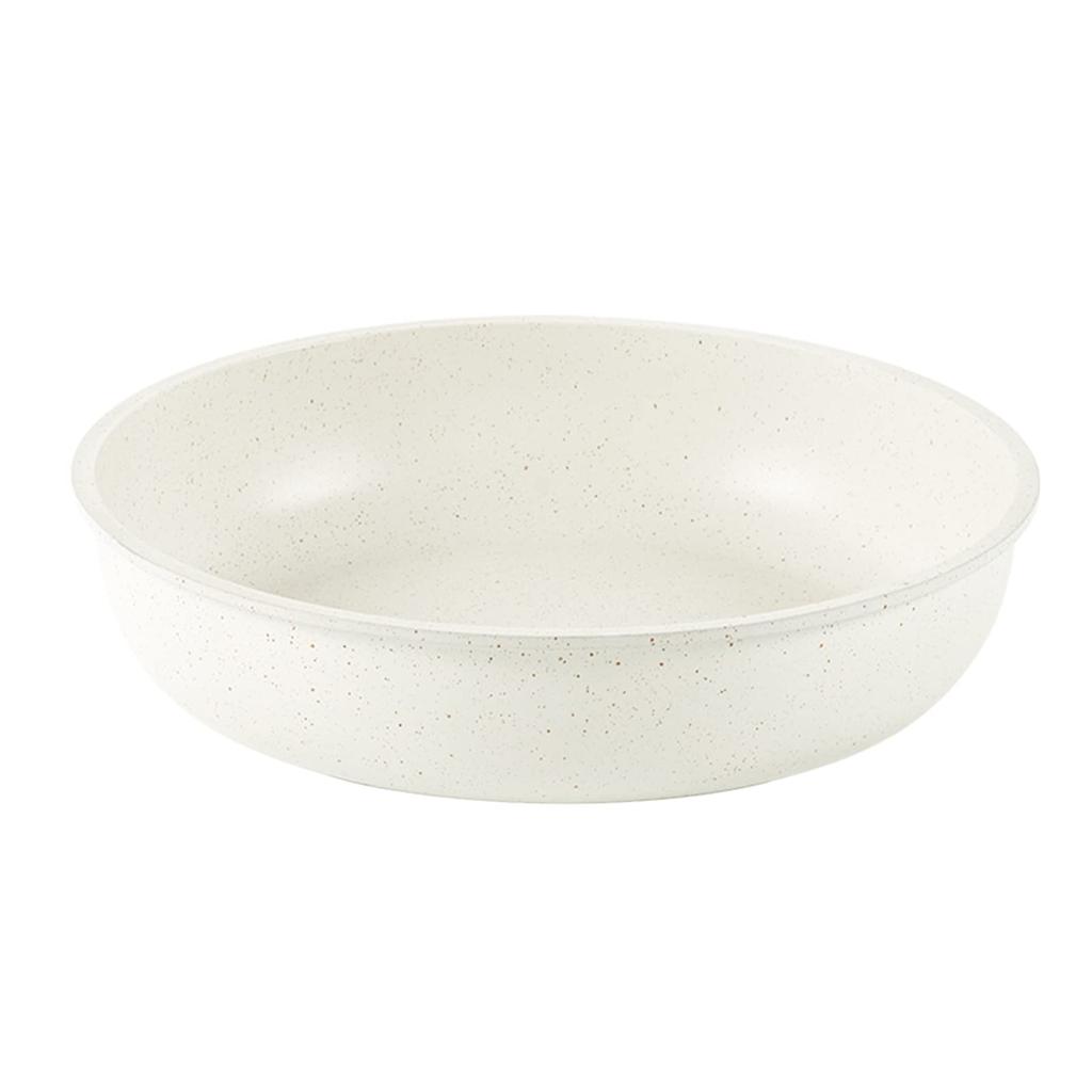 CAROTE Frying Induction Gas Free of PFOA and Other Harmful Marble Compact Removable Beige Pan, 26cm, & Compatible, Substances, 5-Layer Coat,