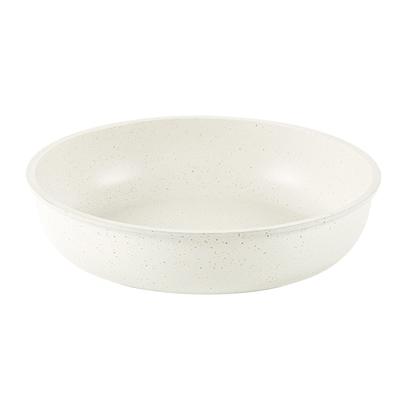 Frying Induction Gas Free of PFOA and Other Harmful Marble Compact Removable Beige Pan, 26cm, & Compatible, Substances, 5-Layer Coat,