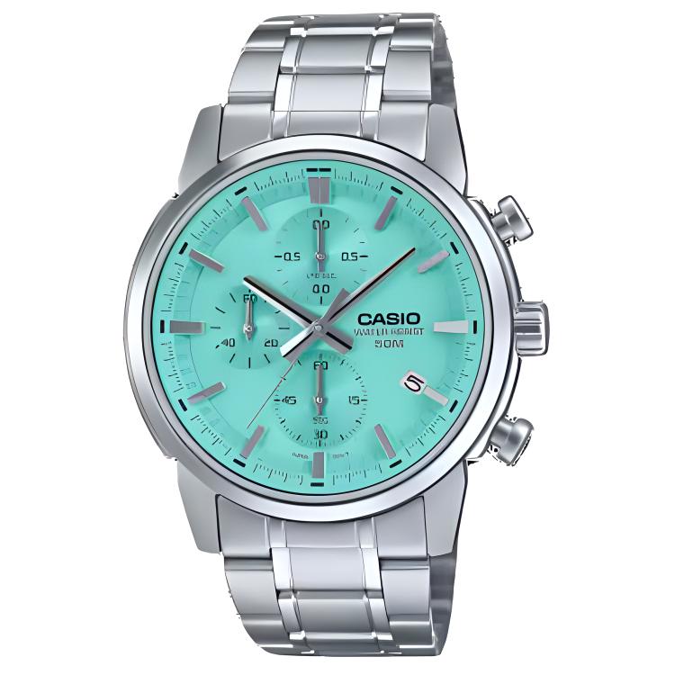CASIO Мужские Стандартная серия Зеленые часы MTP-E510D-2AV MTP-E510D-2AV Green Dial