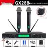 Professional UHF Dual Wireless Microphone System with Handheld and Headset for Conference, Performance, and KTV