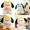 Plush Pochacco Dog Doll With Pink Eye Mask Large Gift For Kids And Collectors