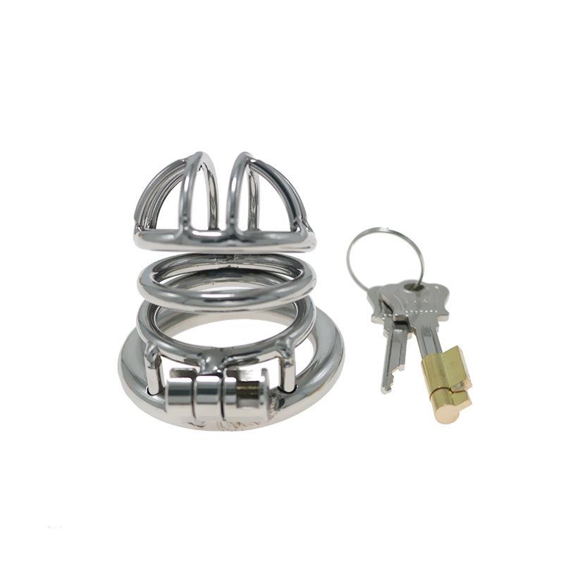 Men's Chastity Lock Stainless Steel Metal Chastity Cleaner for Going Out Wearing Penis Cage Bunching Bird Sex Toys for Adults