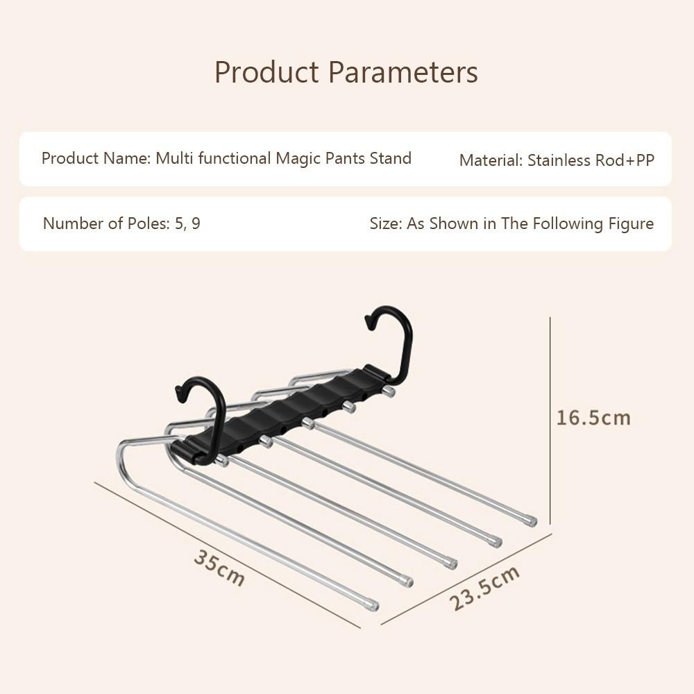 Multi-Function Magic Pants Hanger Space-Saving Trouser Hanger Durable Pants Storage Hook