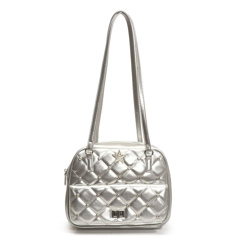 Rhombus Backpack Bag Women's New Trendy Fashion Tote Bag Large Capacity Backpack Briefcase