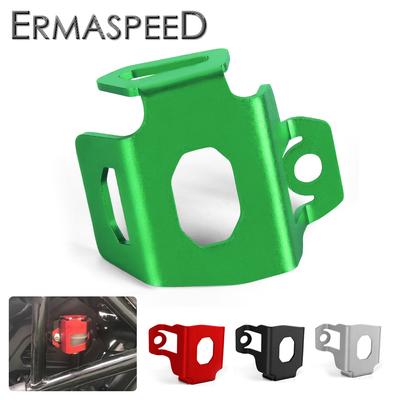 For NINJA 400 300 650 Z900 Motorcycle Rear Brake Pump Fluid Tank Oil Cup Reservoir Guard Cover Protector CNC Aluminum